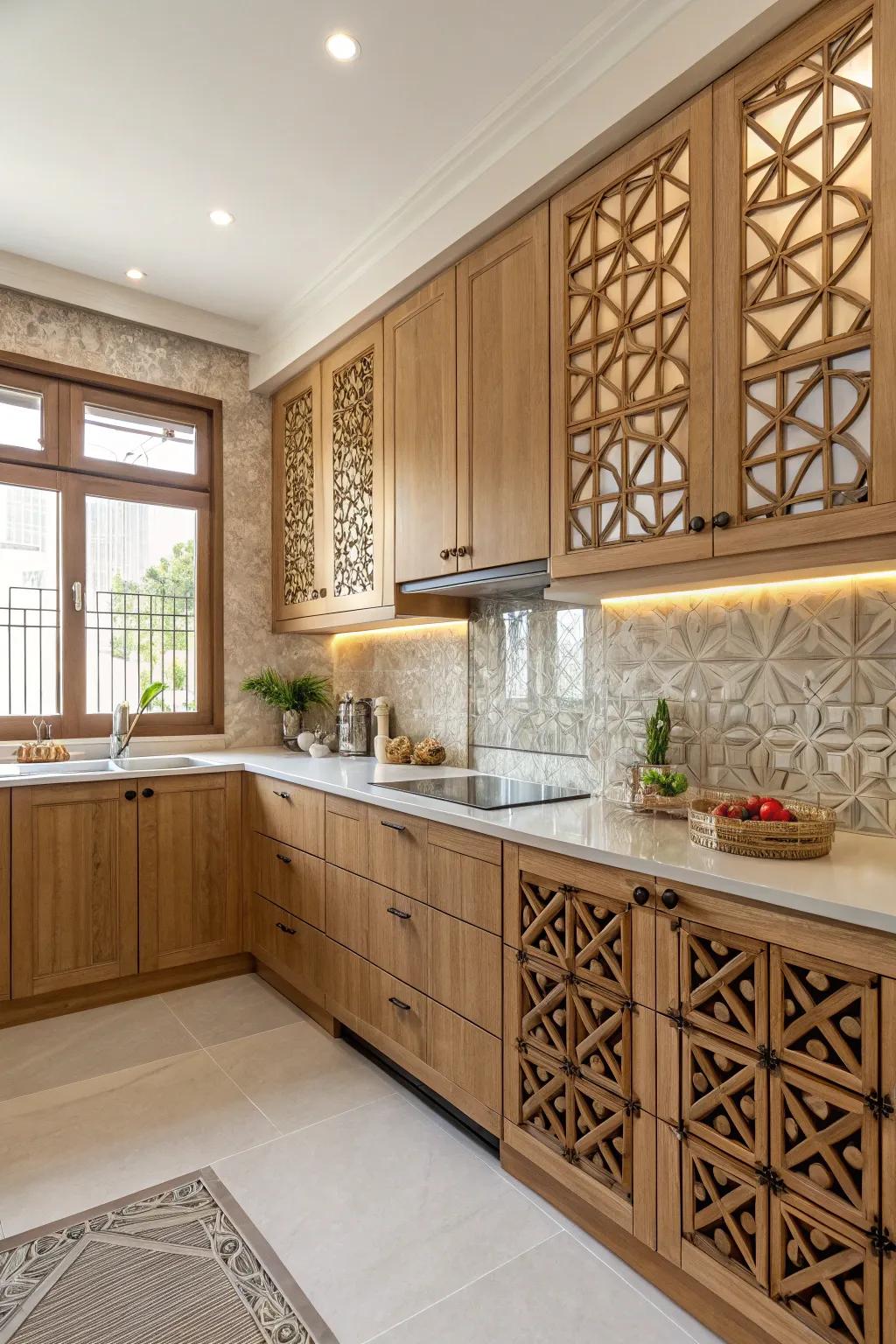 Mathematical configurations incorporate a contemporary inflection.