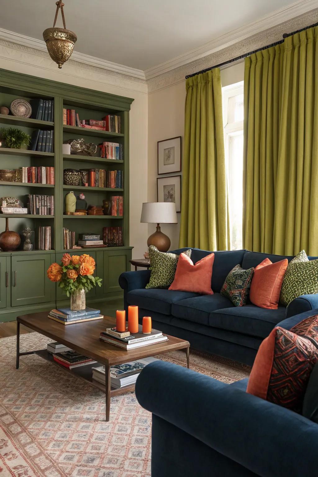 Unexpected color bursts add energy without disrupting harmony.