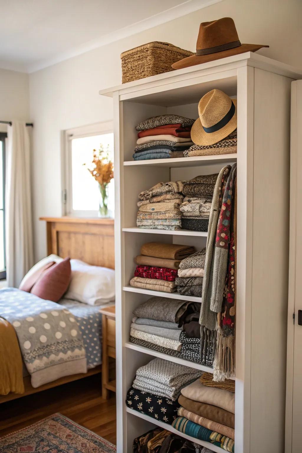 Bookshelves deliver flexible storage possibilities.