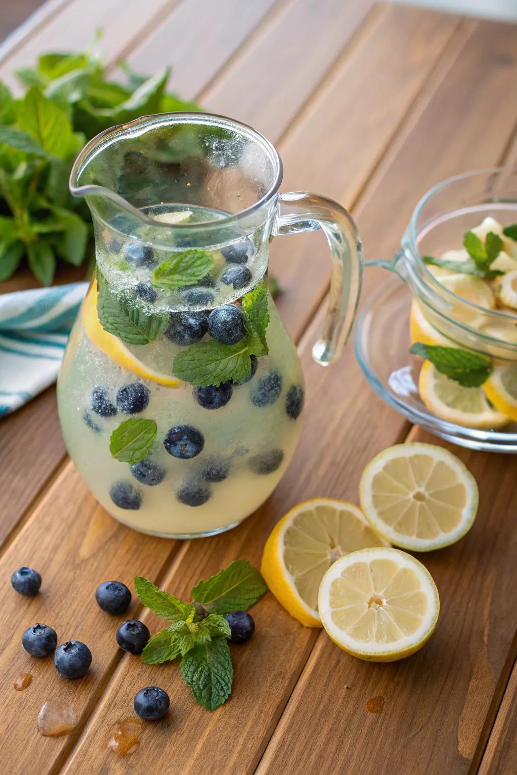 Pond elixir lemonade, the epitome of a revitalizing outdoor sip.