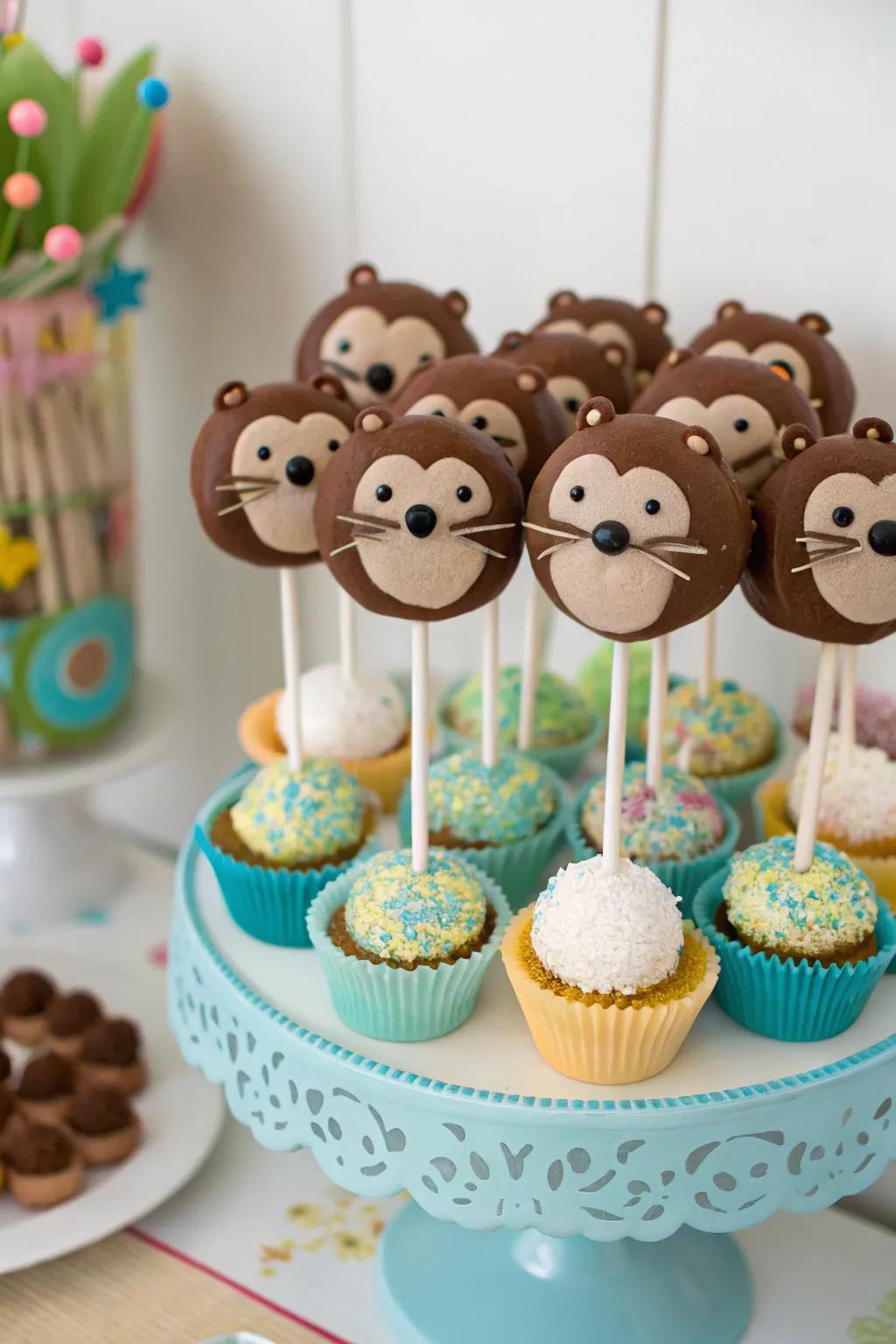 Relish otter-themed sweet bites for an endearing snack.