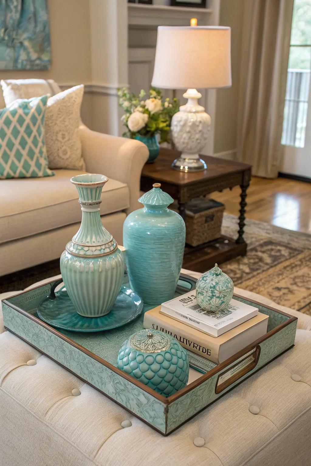 Achieve harmony with color-coordinated decor.