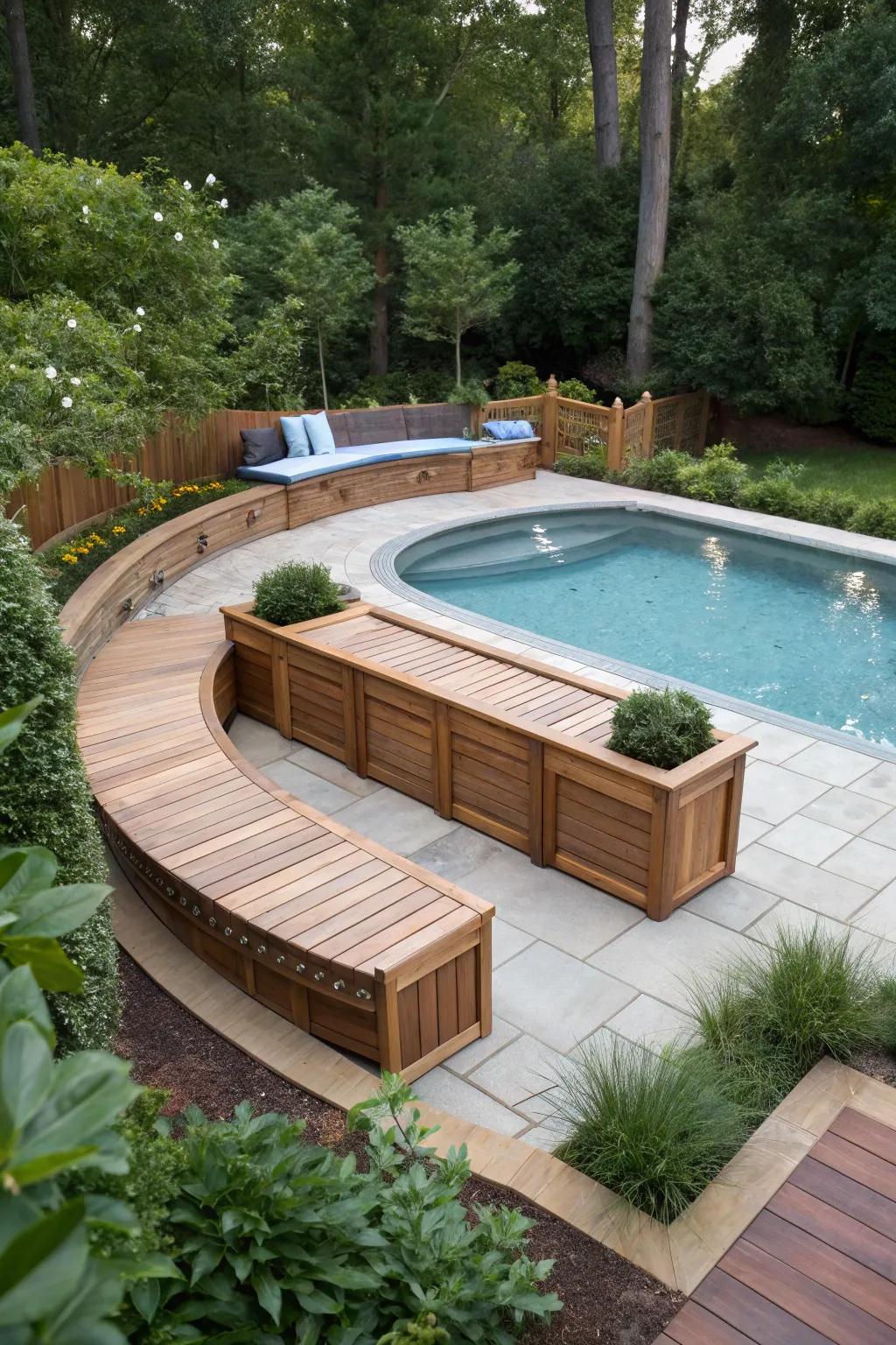 Built-in seating offers both seating and concealed storage solutions.