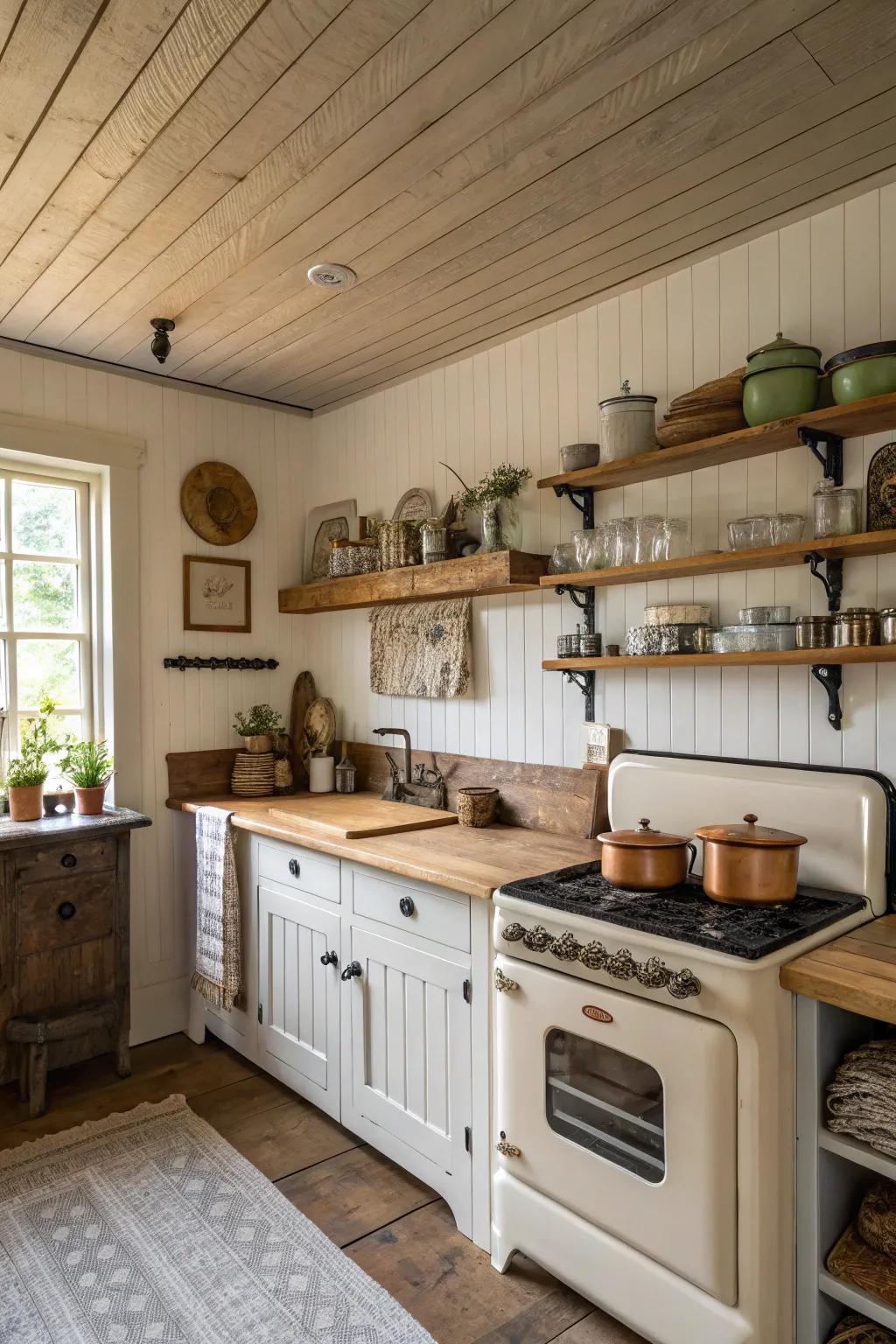 Beadboard panels offer a timeless charm.
