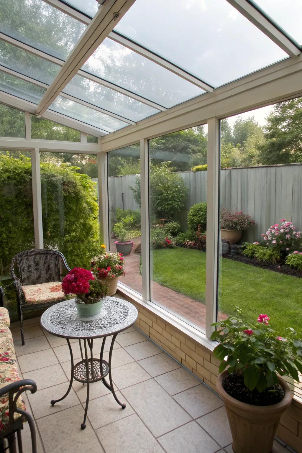 Remain safeguarded without forfeiting the view via transparent plastic panels.