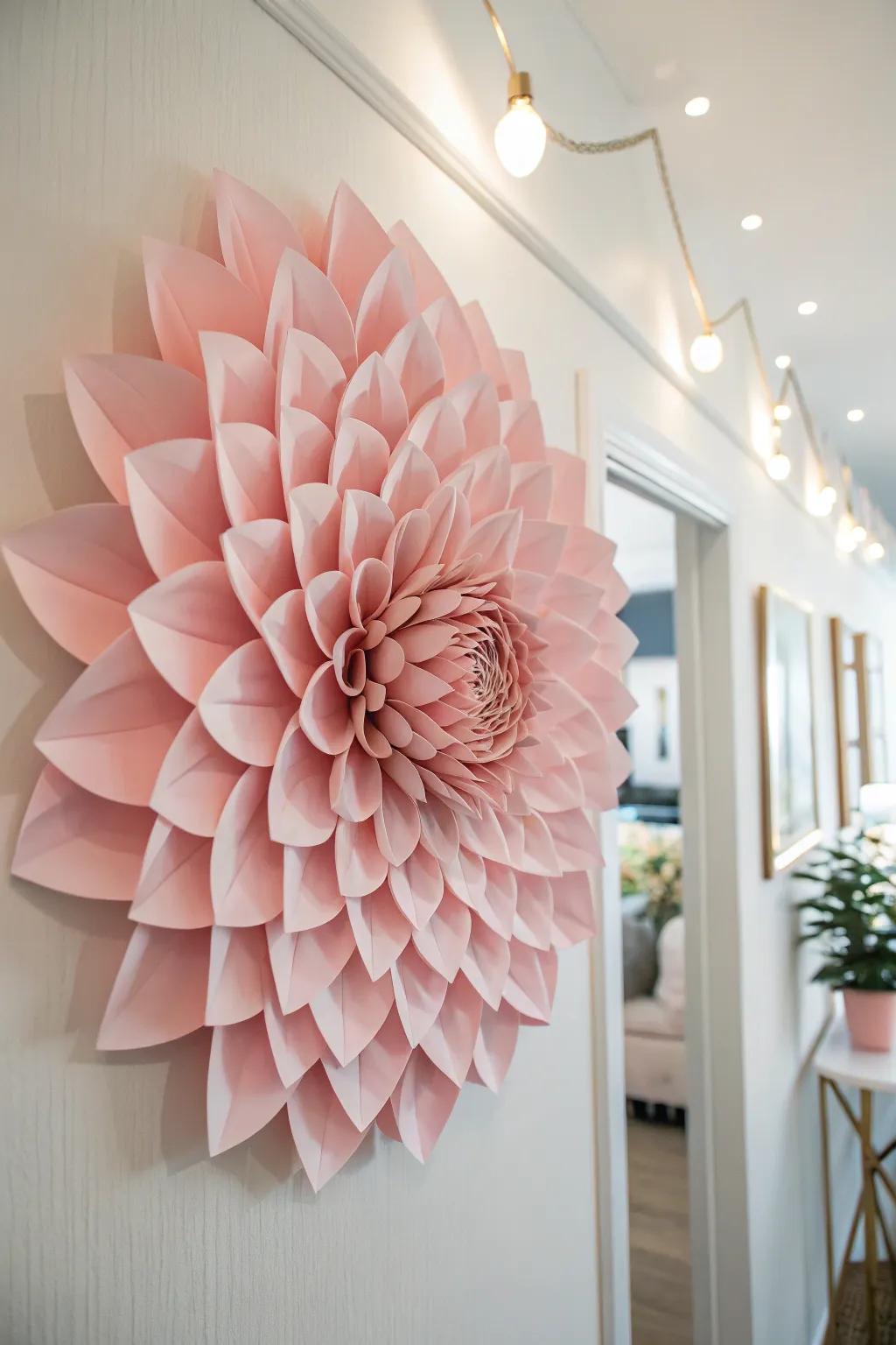 Incorporate a dash of whimsy to your area via handcrafted blush paper flora. Tailored for a minimalist-boho ambiance!