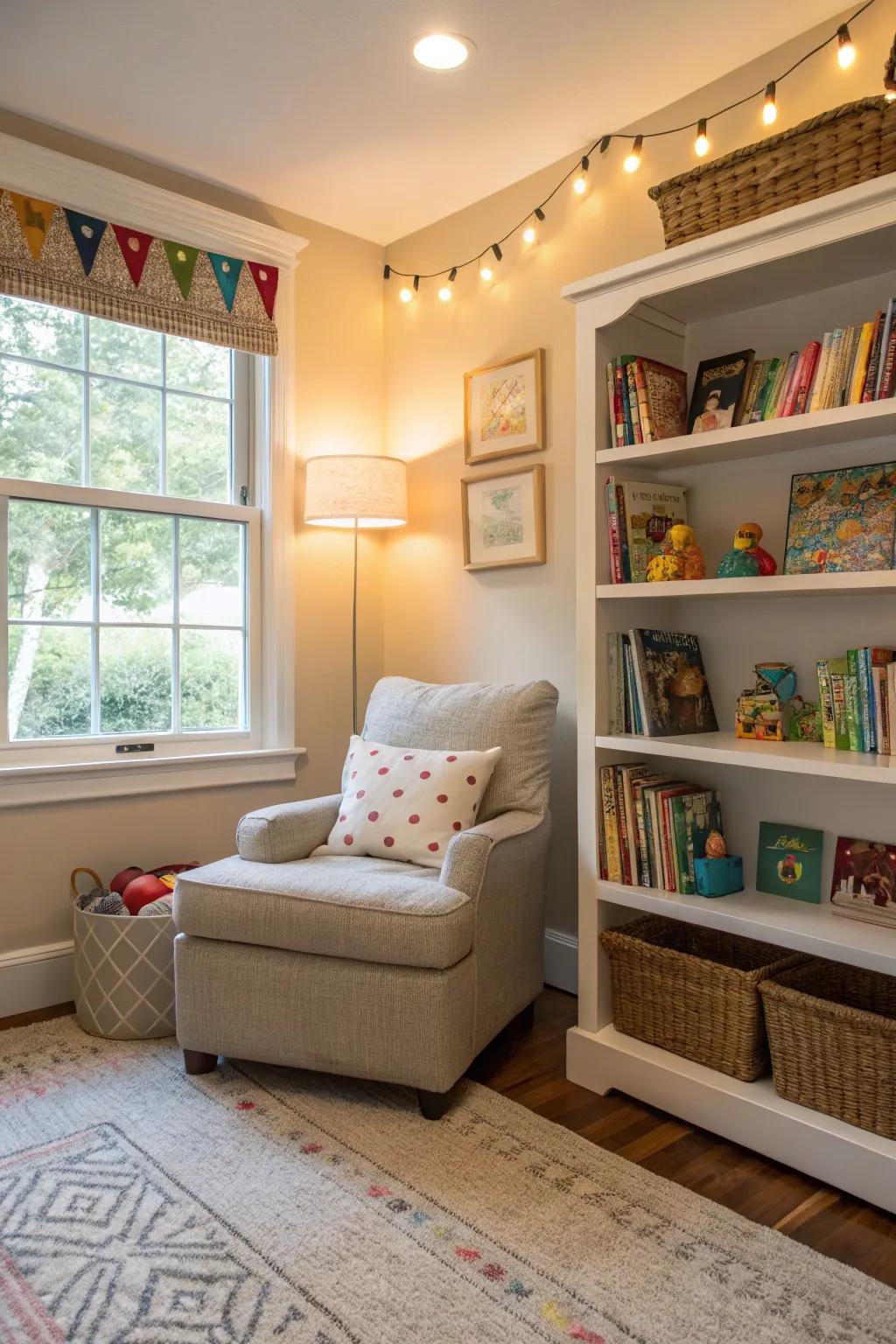 A reading space for calm moments.