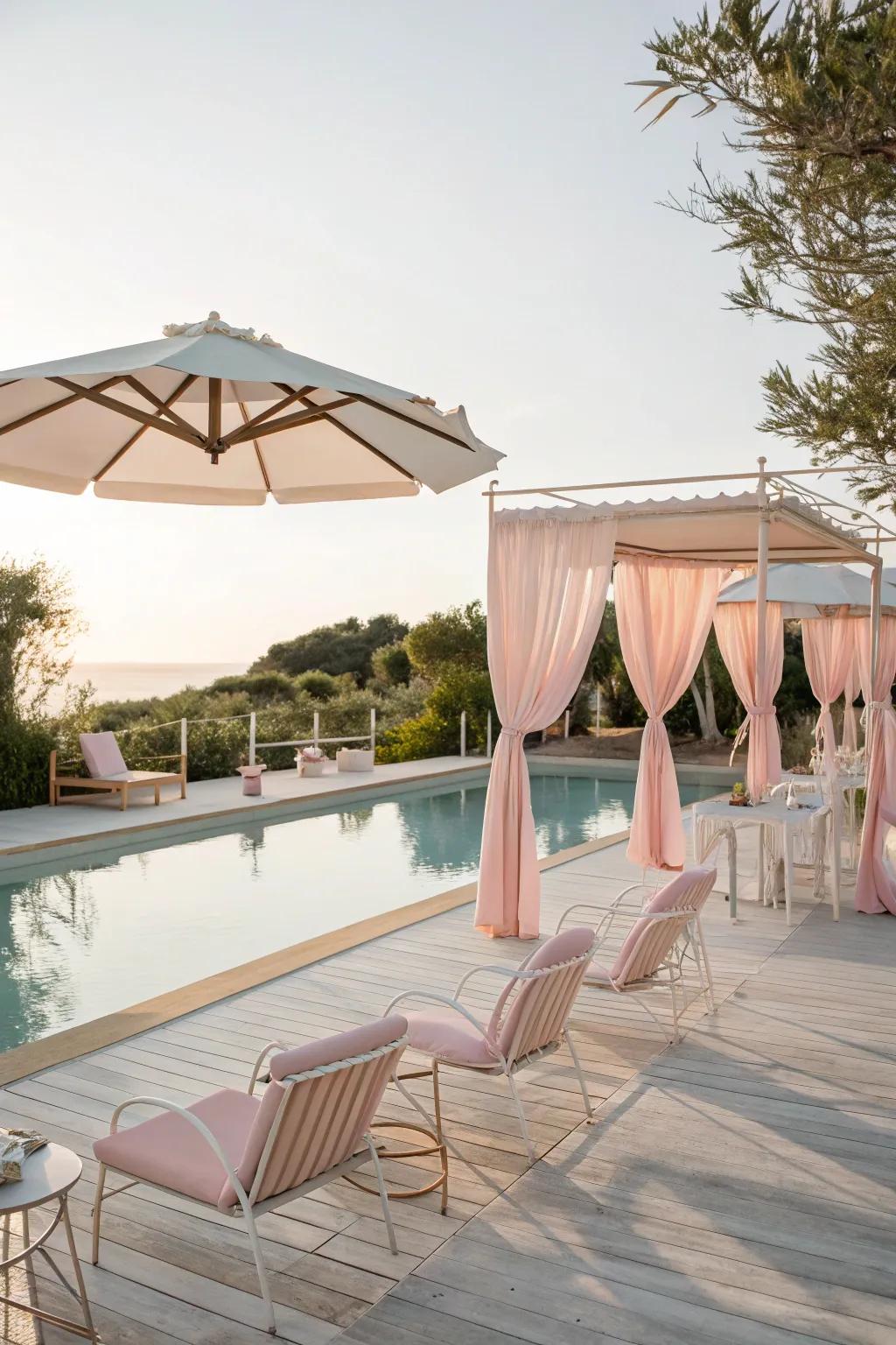 Pastels add a gentle, sophisticated accent.