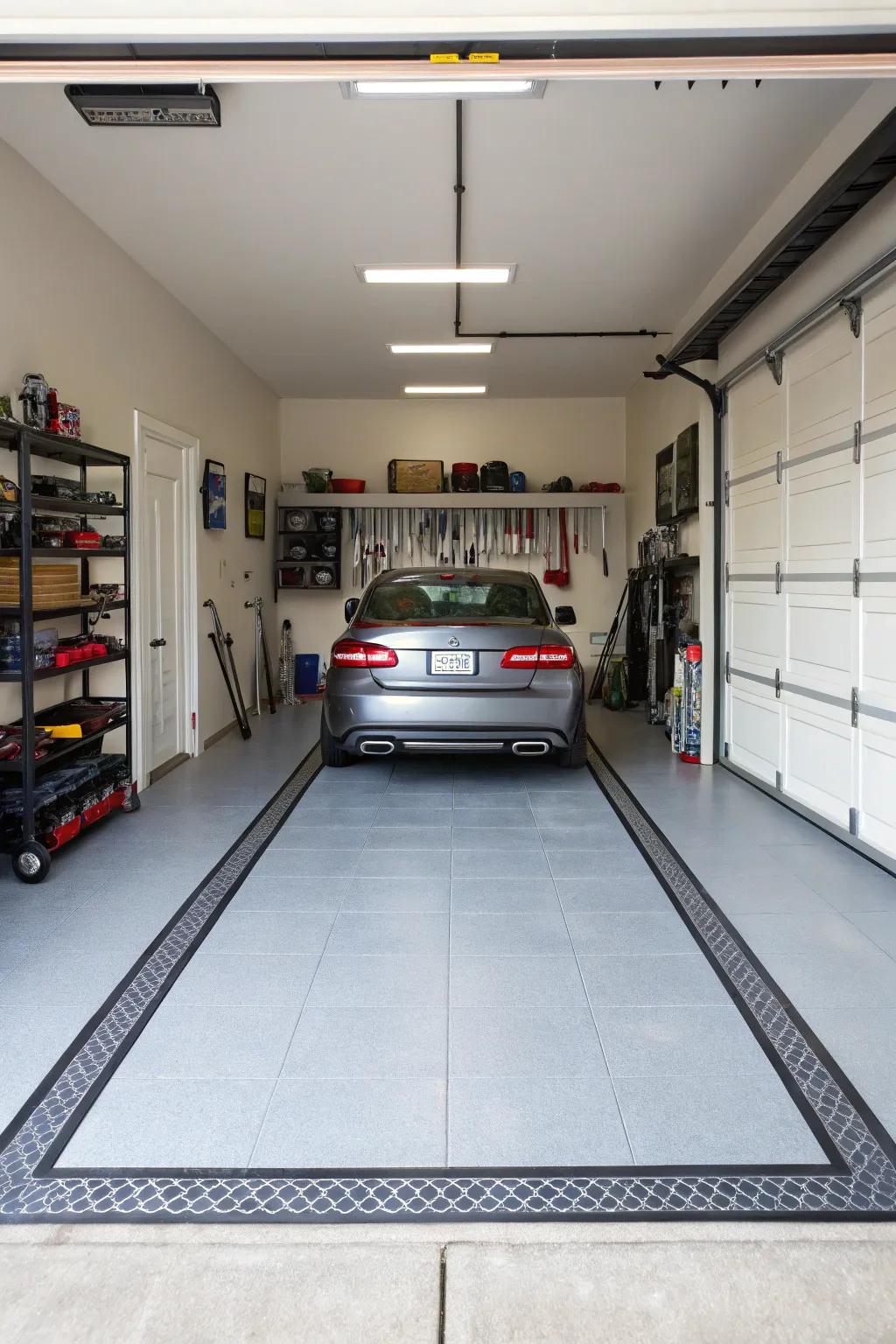 Define and style your area with contrasting square boundaries.