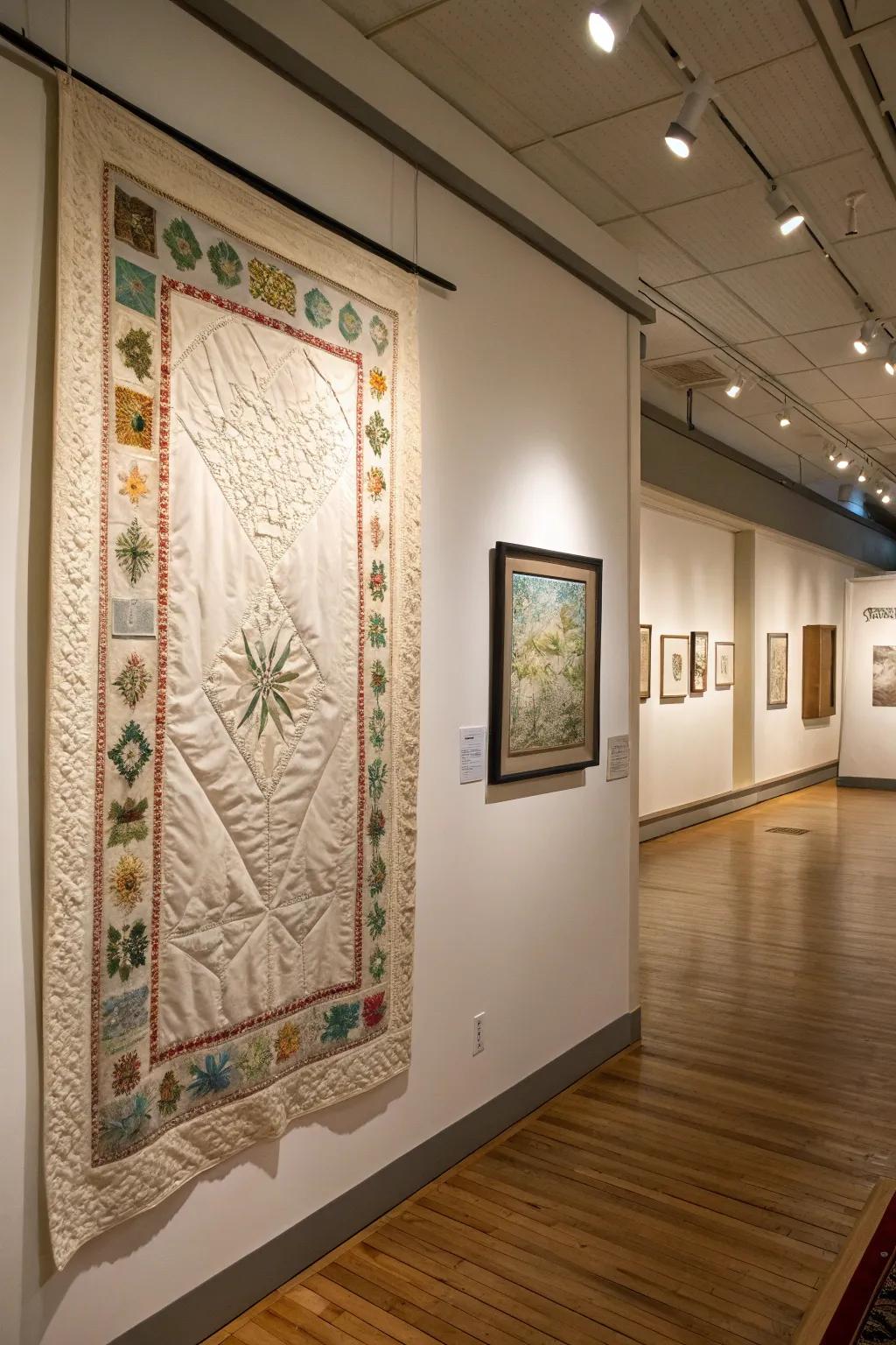 Unseen wrap conjures the fantasy of a borderless quilt.