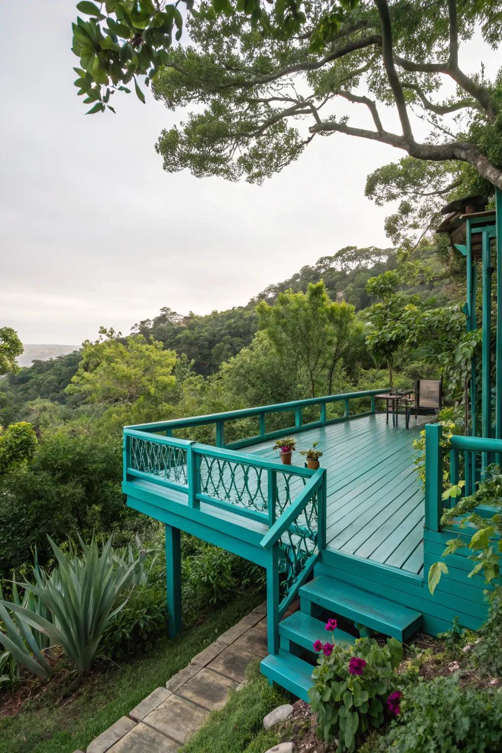 Allow your deck to radiate through daring and vibrant colors.