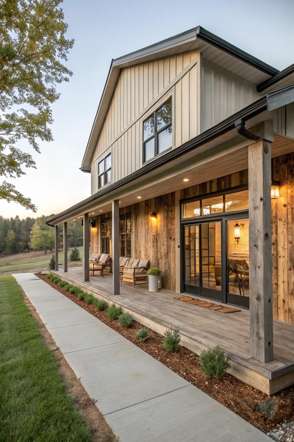 Repurposed timber brings history and charm to modern spaces.