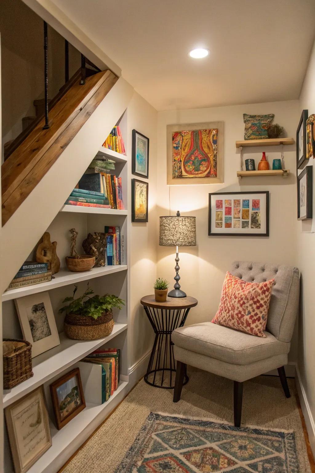 An individualized reading nook filled with style.