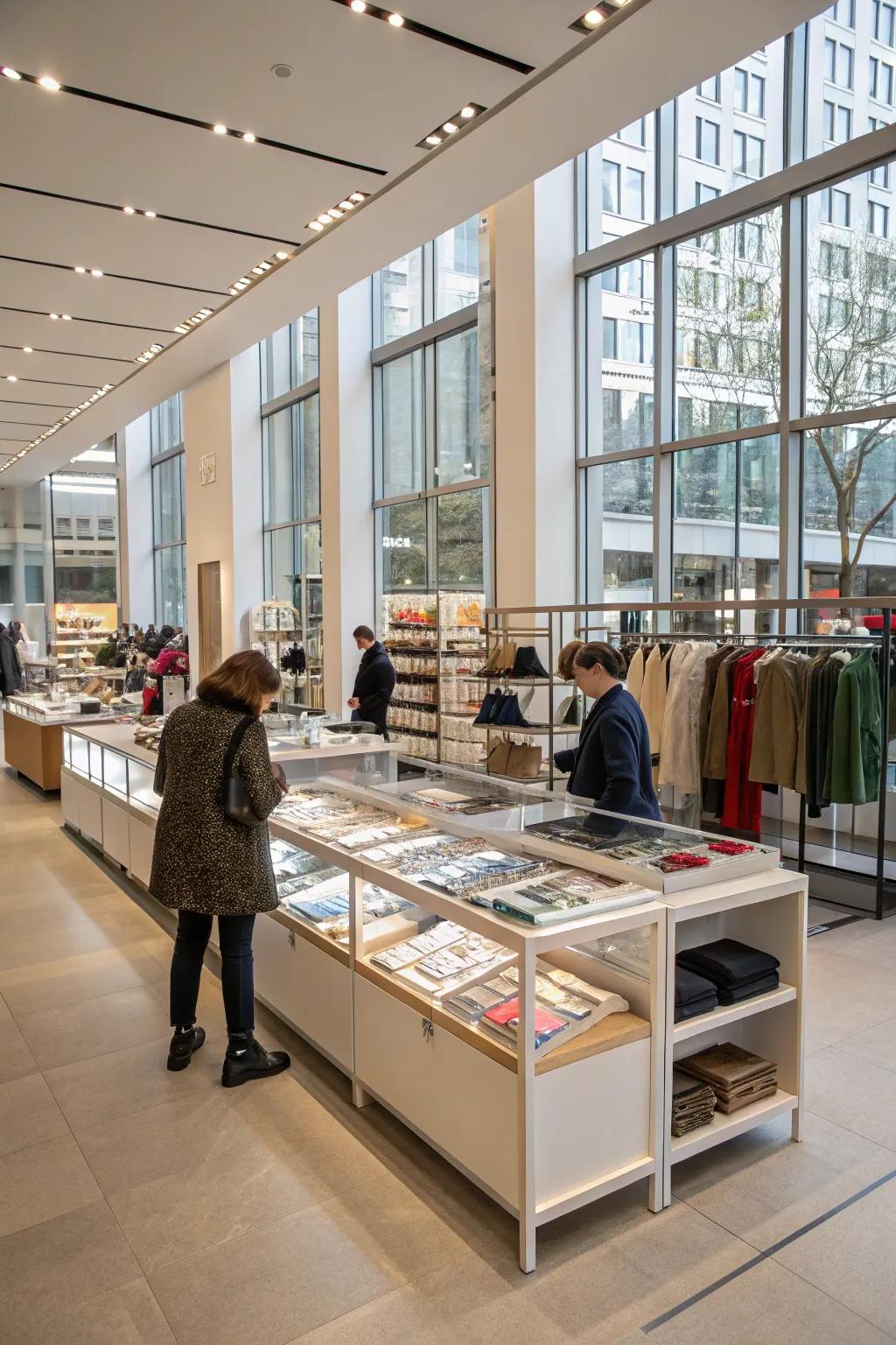 Adaptable displays accommodate varied and ever-changing store arrangements.