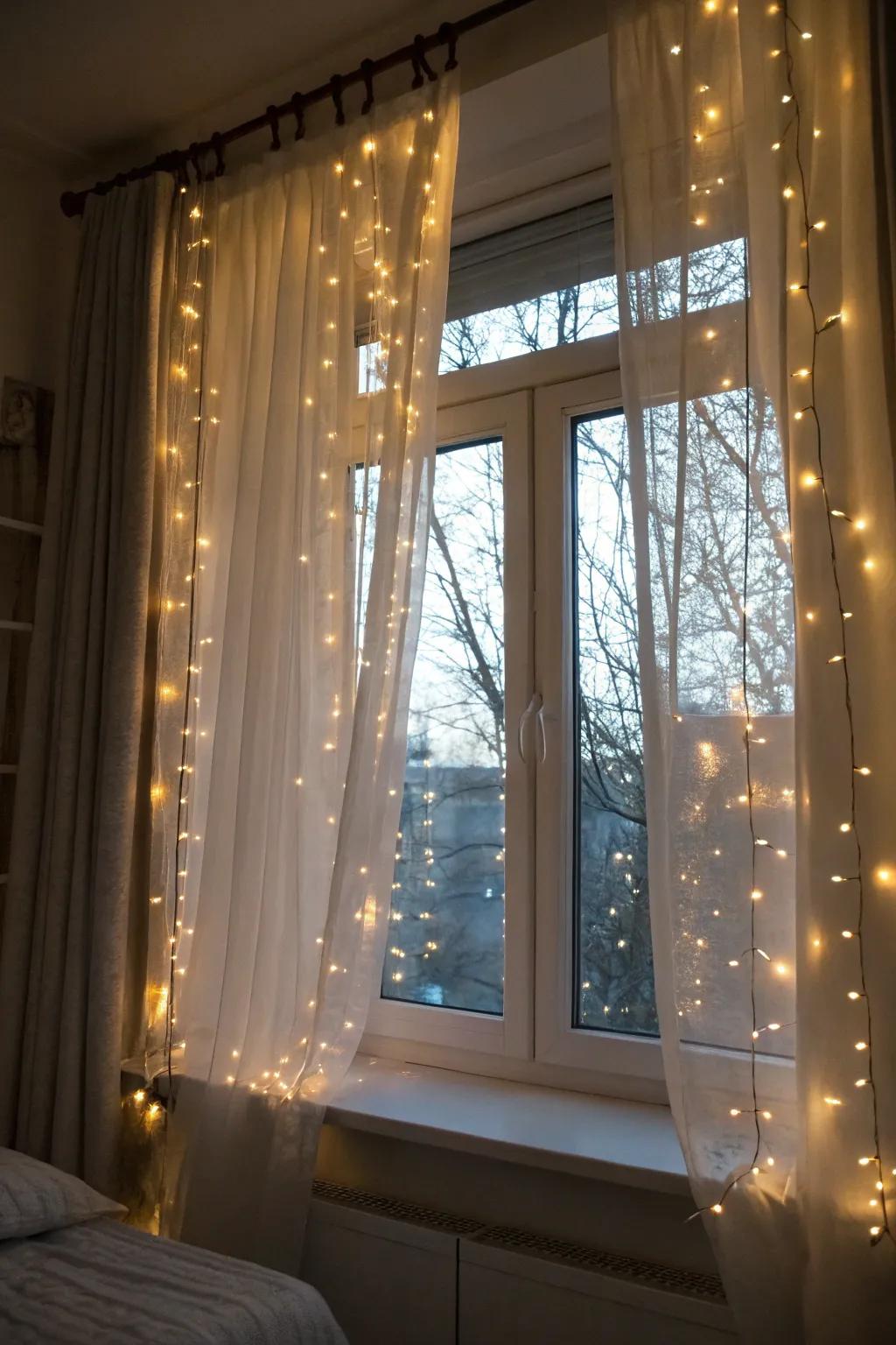Infuse a sprinkle of magic with fairy light curtains.