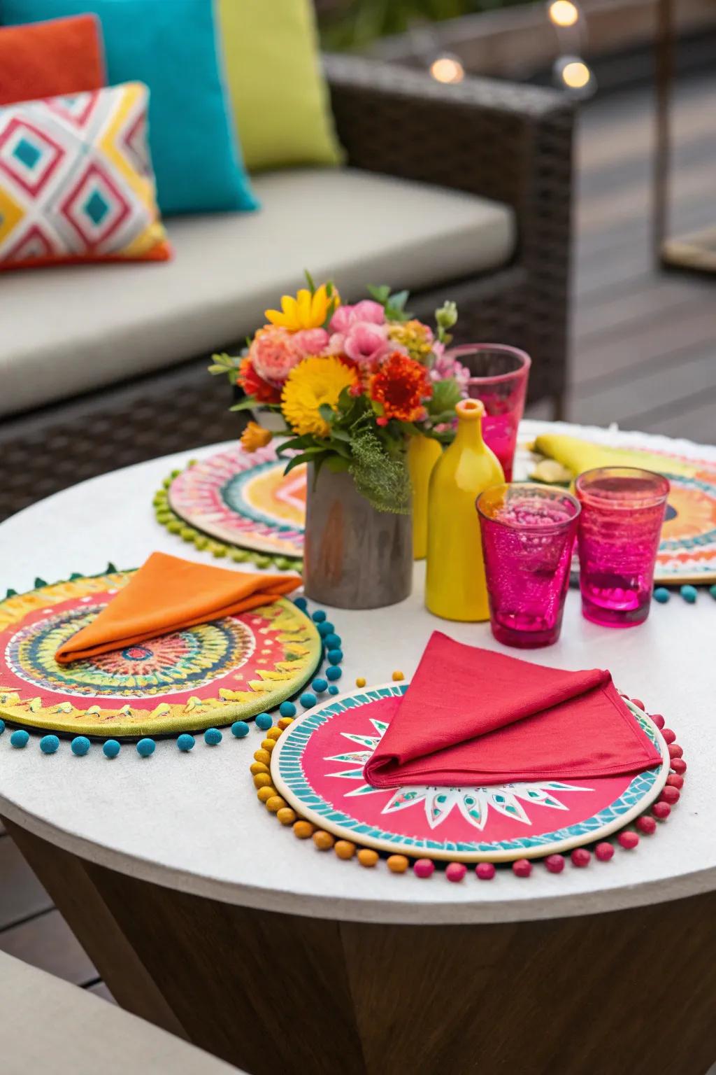 Colorful accents add a splash of vibrancy.