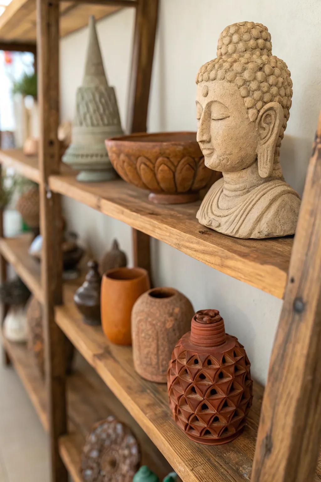 Clay art adds an earthy feel to your decor.