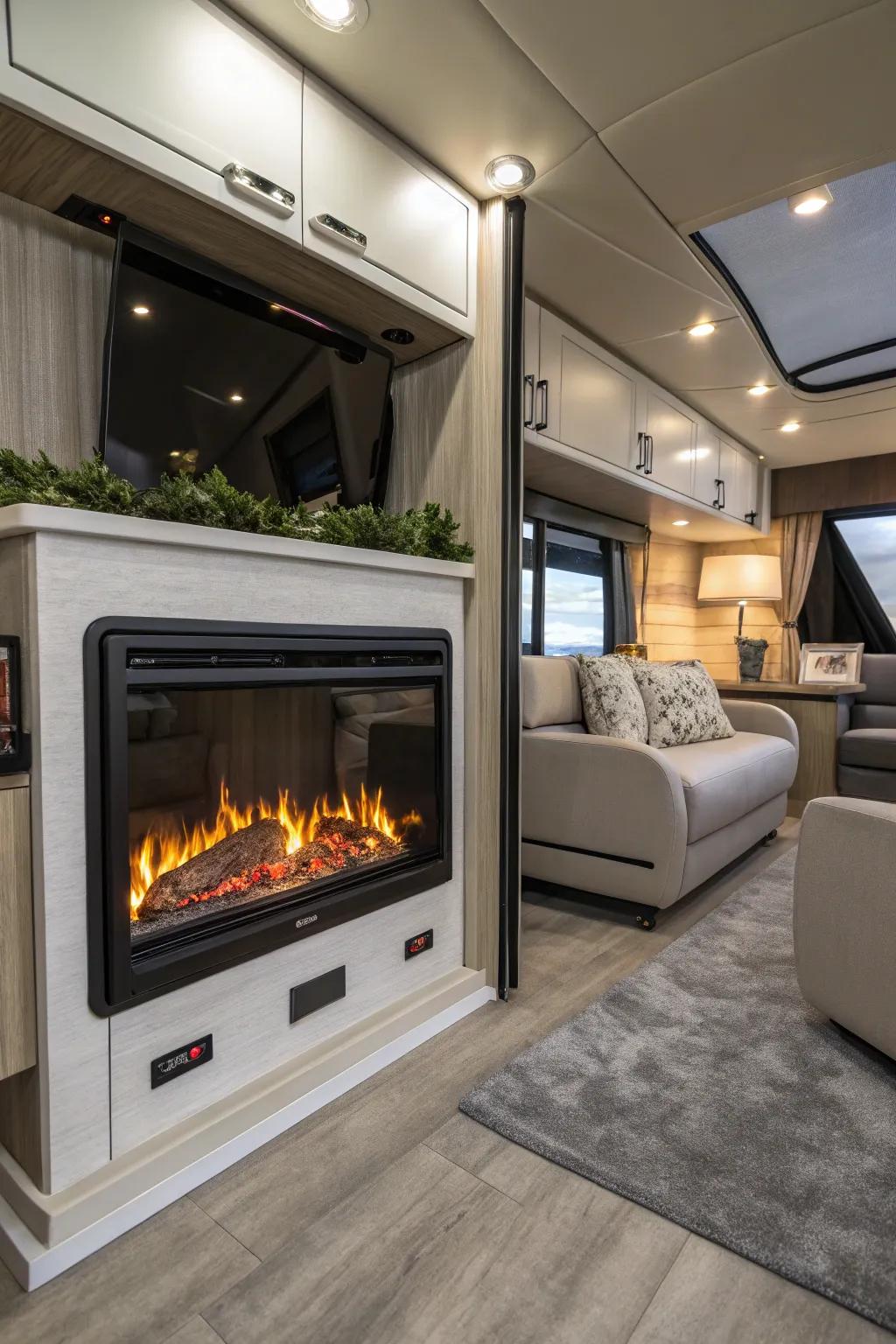 Eco-conscious electric fireplaces combine efficiency and style.