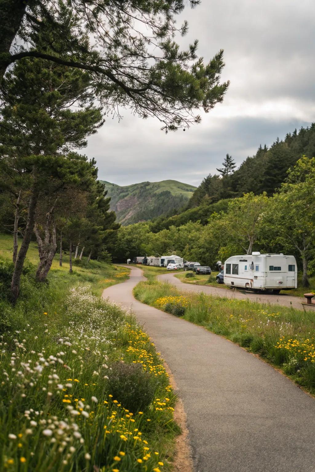 Inviting walking paths that encourage exploration.