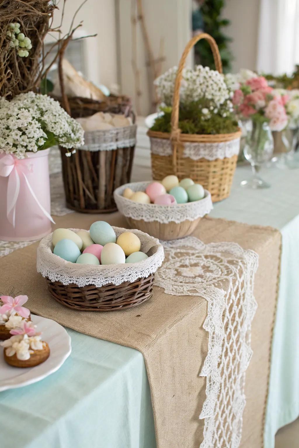 Layered textures bring depth to the table setting.