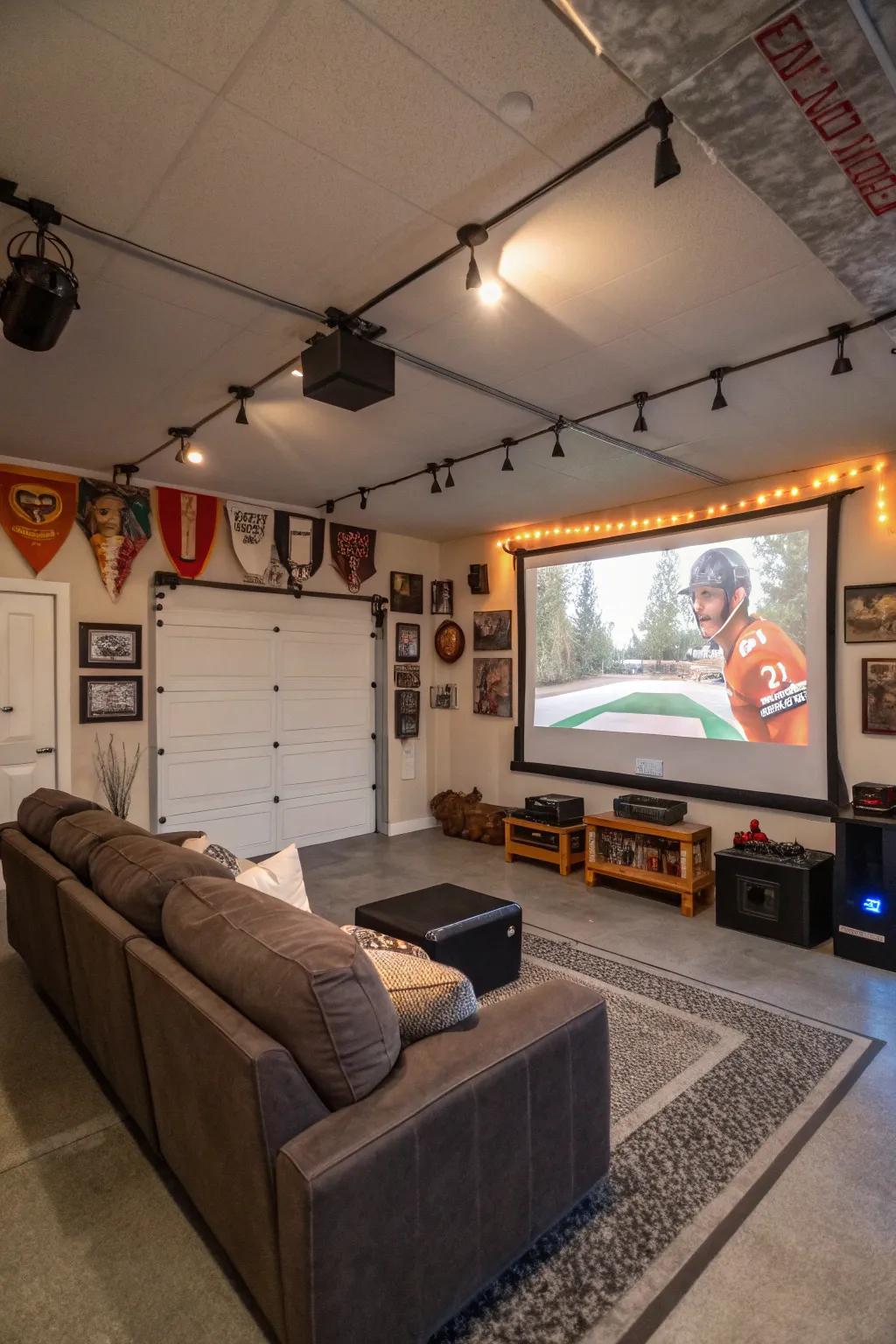 Turn your garage into a personal cinema.