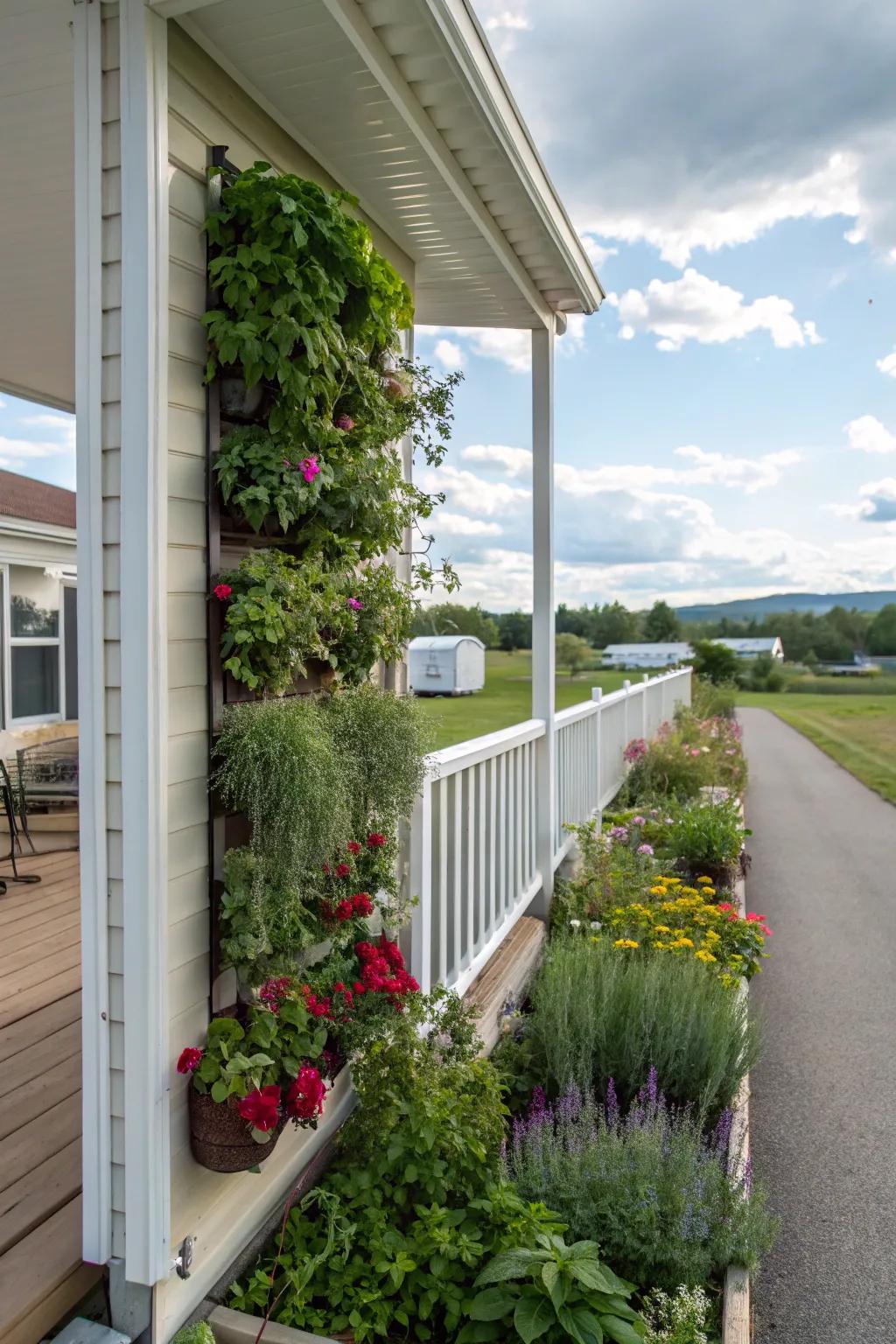 Vertical gardens are fantastic for limited areas.