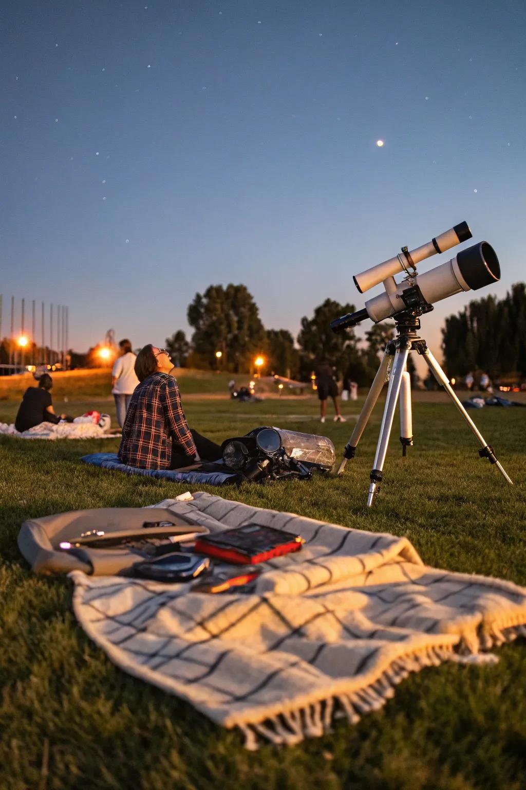 Stare at the stars through a peaceful exterior celestial observation session.