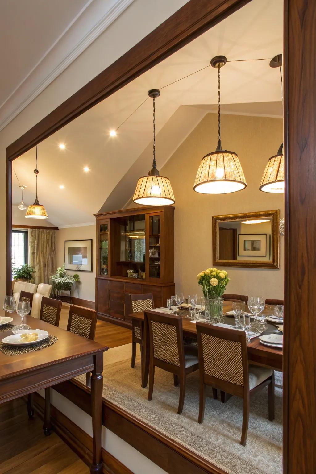 Mirrors enhance and reflect the light, amplifying brightness.