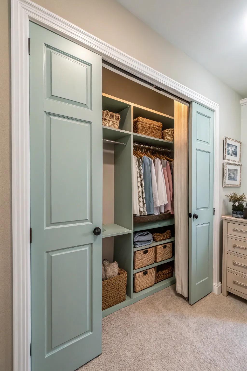 Matching paint creates a seamless, spacious feel.