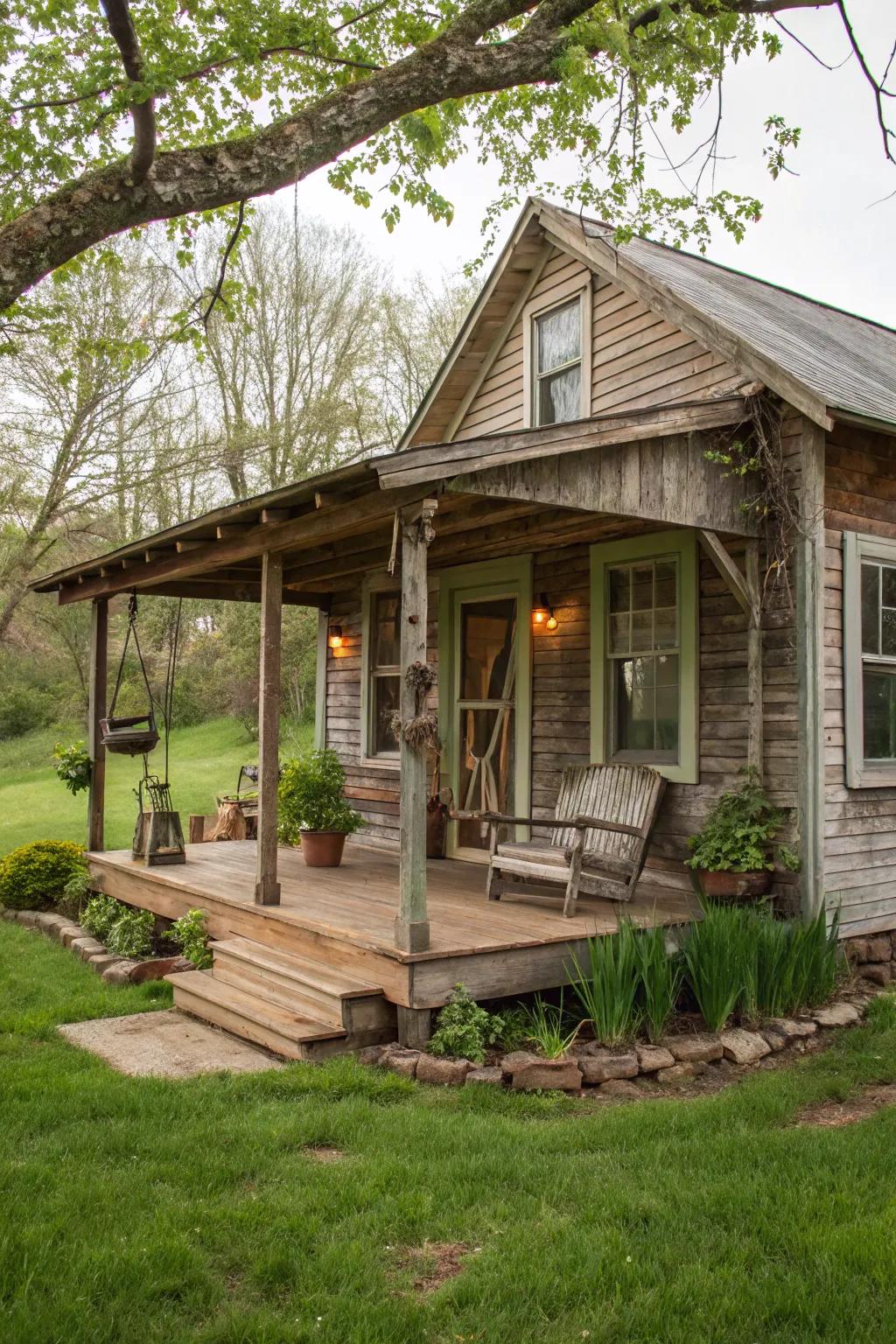 Unrefined complements impart warmth and a hint of nostalgia to your dwelling.