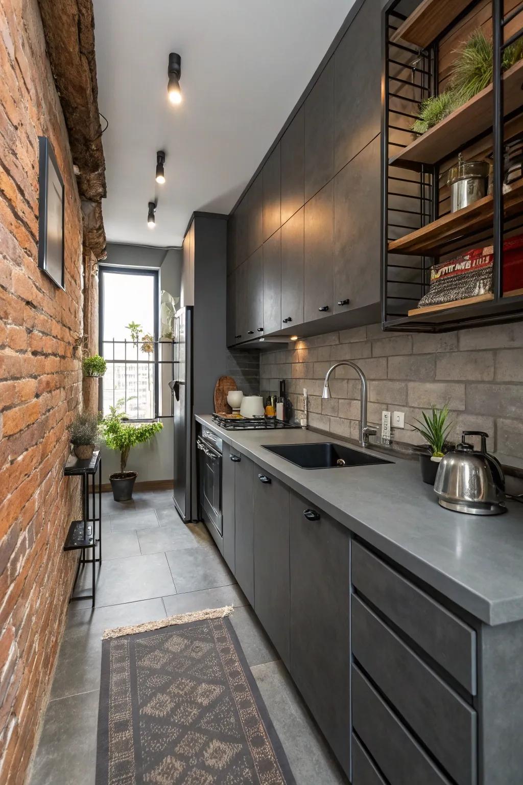 Carbon gray imparts proportionality and a contemporary spin.