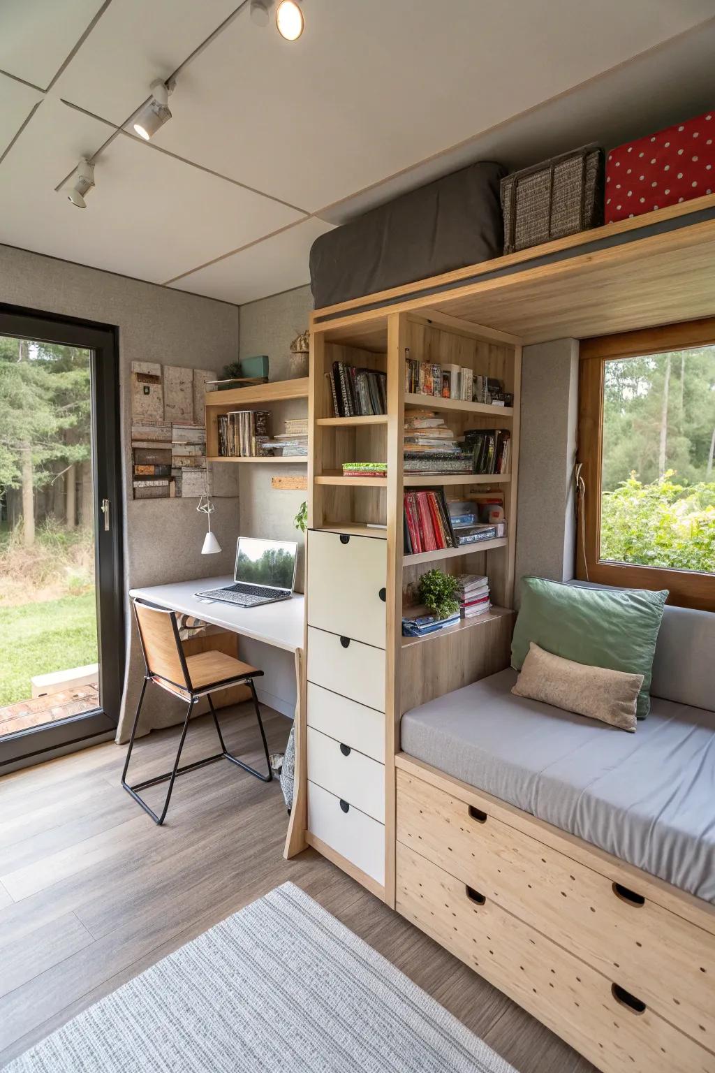 Built-ins merge elegance with practicality.