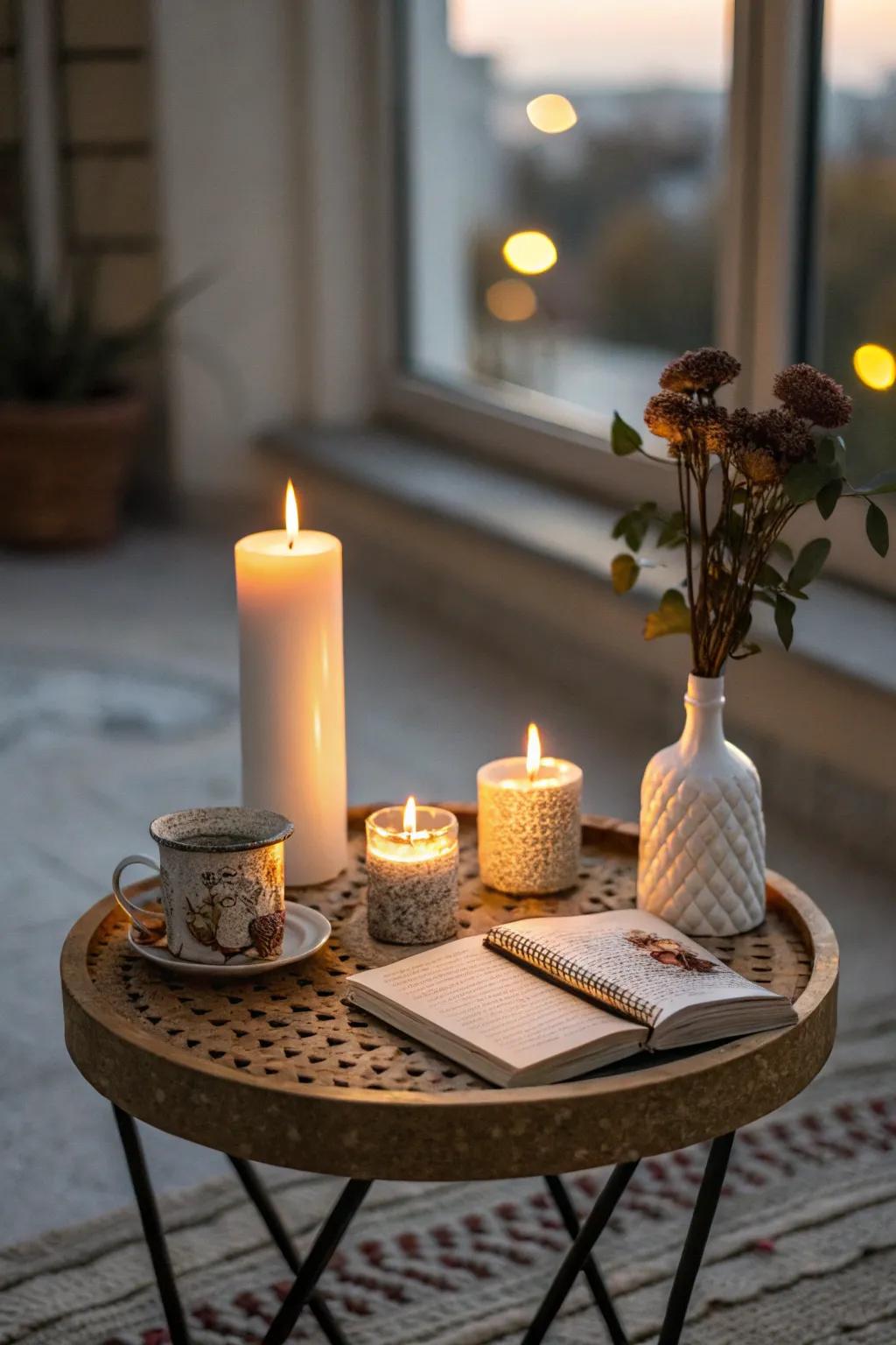 Wax adds warmth and aura to a table.
