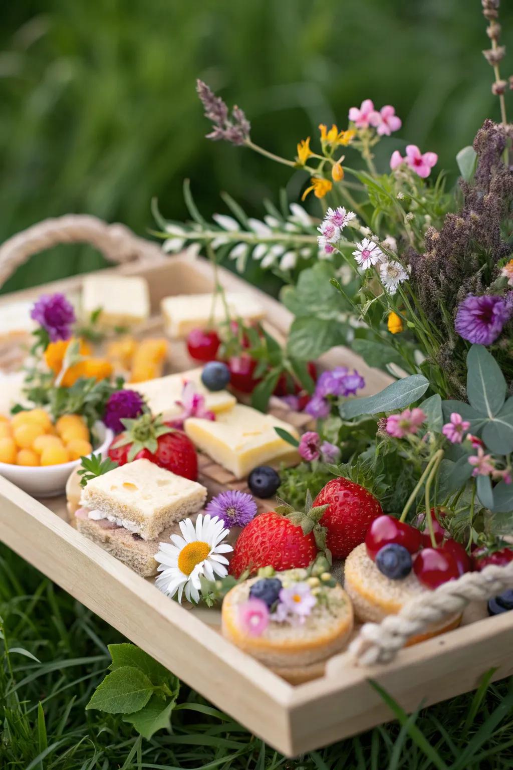 A floral and fragrant tray for a captivating touch.