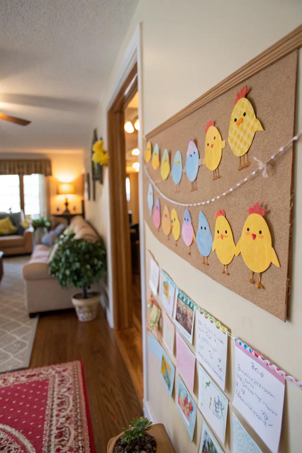 Welcome everyone with a parade of chicks.