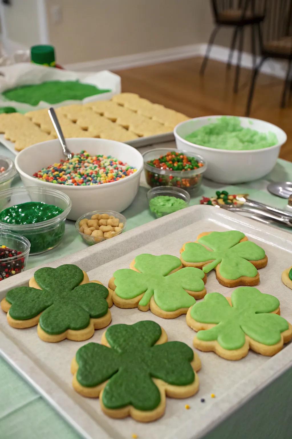 Explore biscuit decoration ideas for a tasty St. Patrick's Day snack.