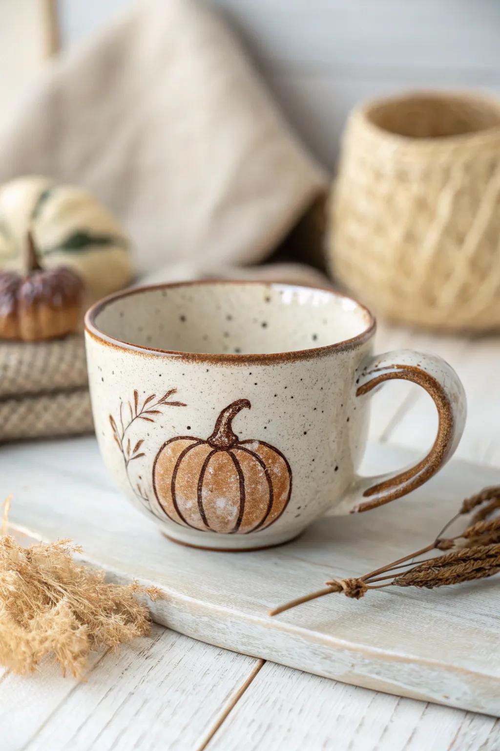 Embrace autumn's appeal with handcrafted teacup designs that honor the season's inherent splendor.