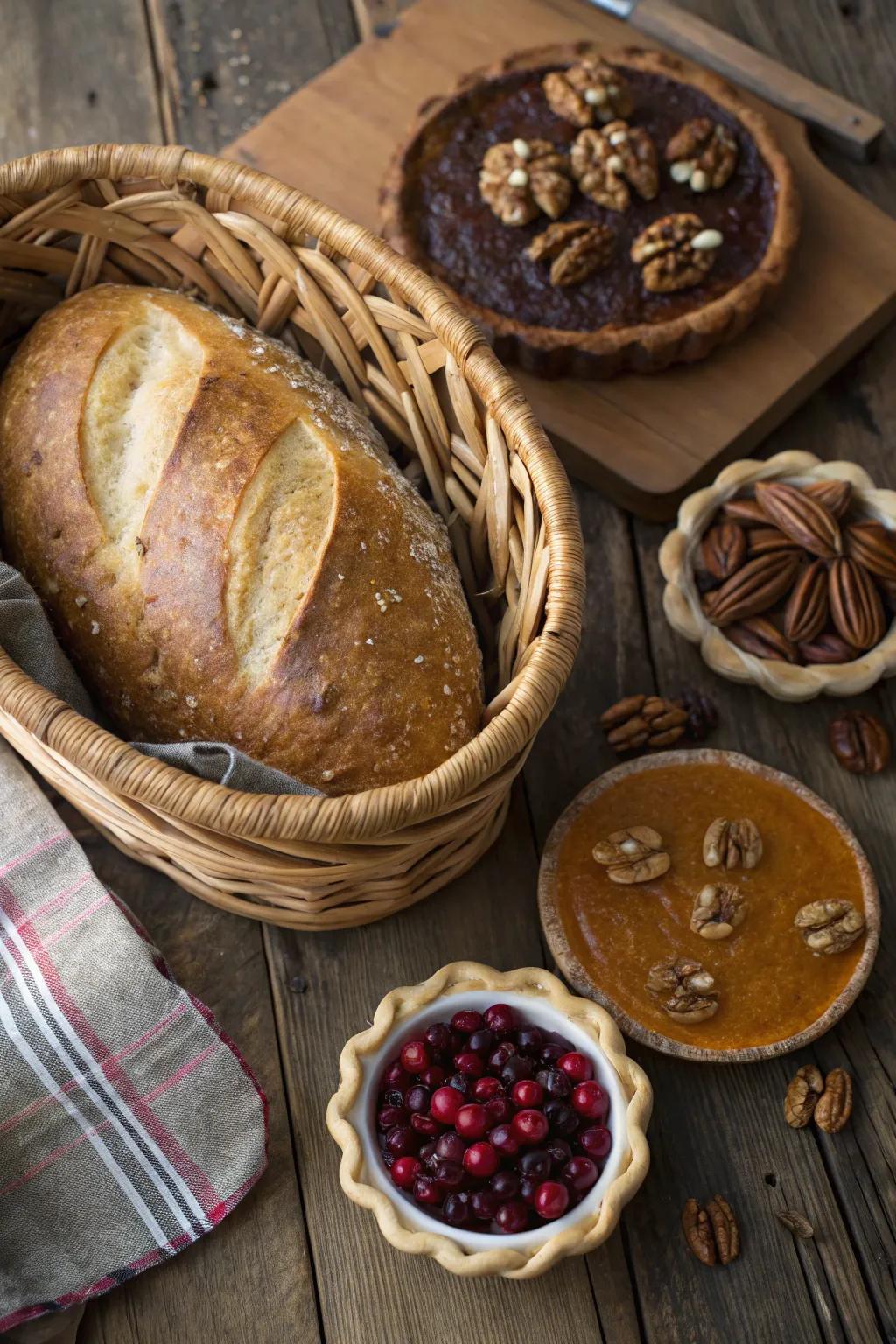 Specialty bread, a comforting and hearty addition.