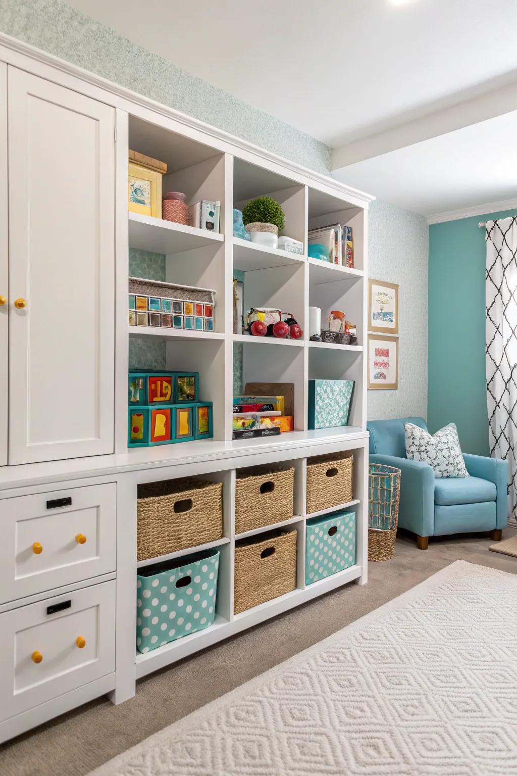 Personalized storage options blend effortlessly with your decor.