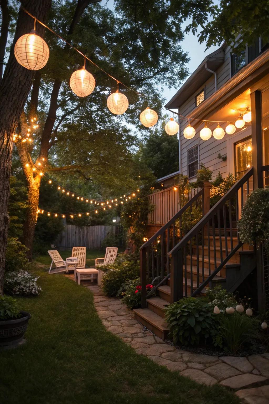 Subdued illumination elevates the ambiance of your garden following sunset.