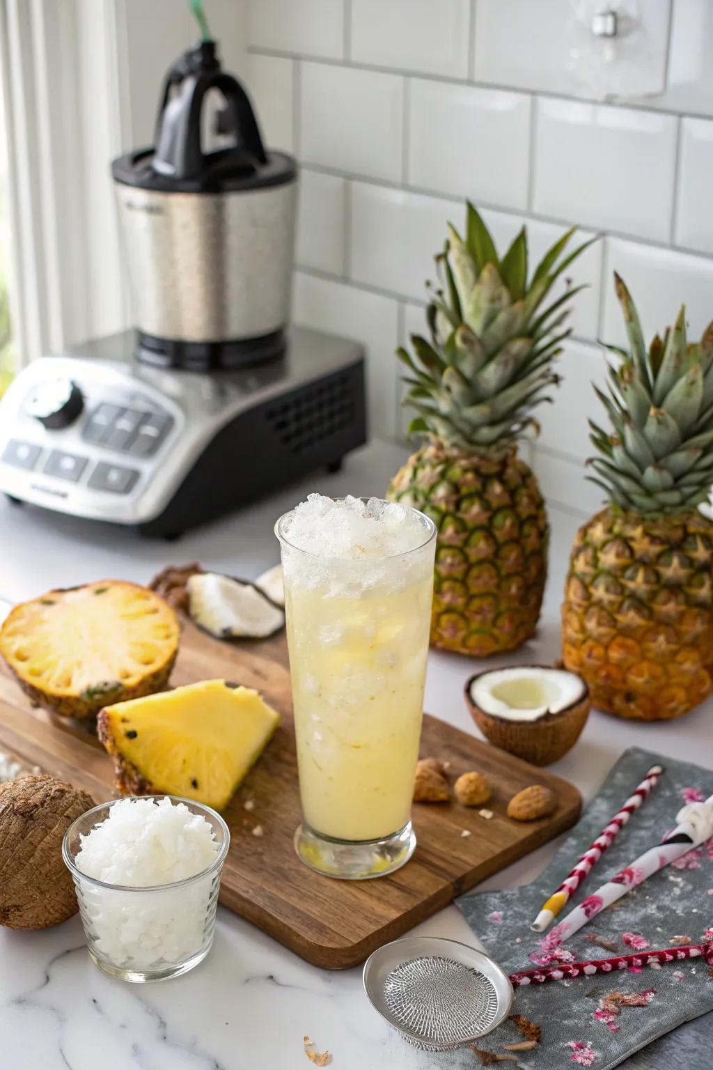 A refreshing island cocktail to enjoy.