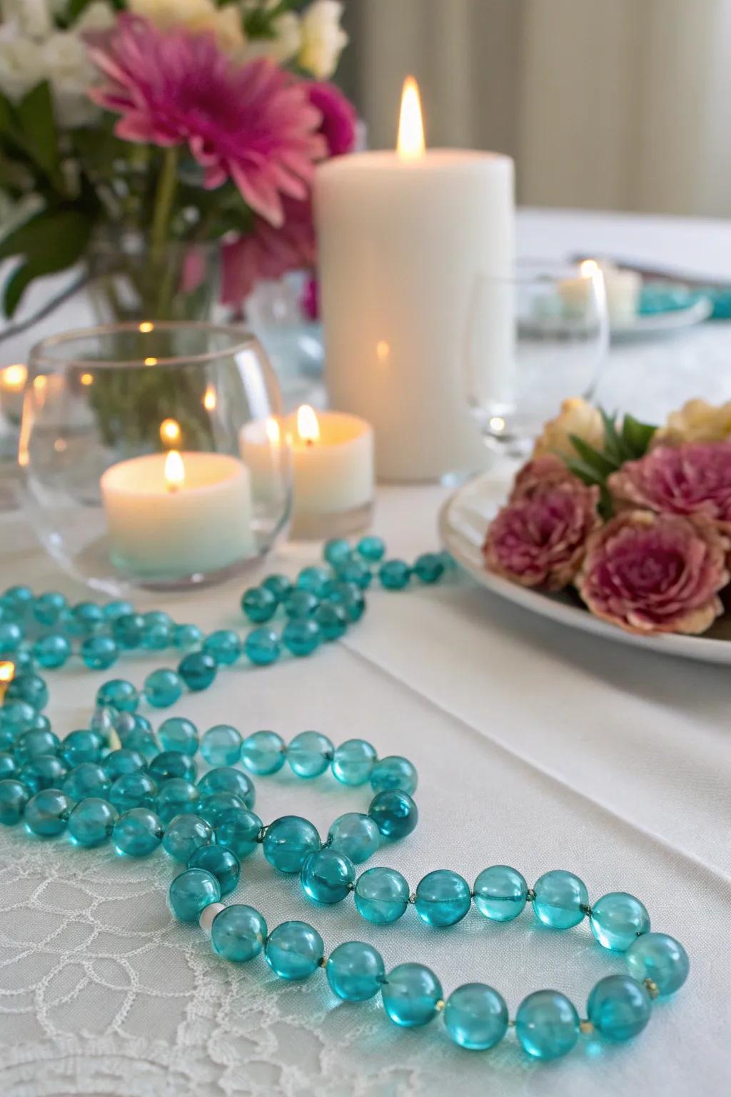 Glass beads add a hint of sparkle and joy to your decor.