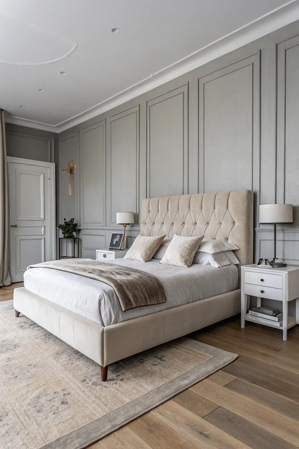 A contemporary platform bed gives modern style.