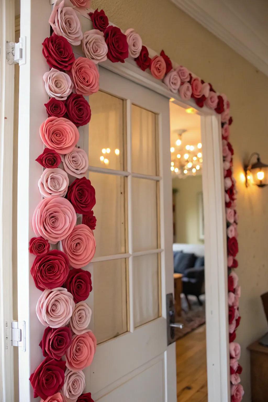 Papyrus roses fashion a delicate and environmentally conscious ornamentation.