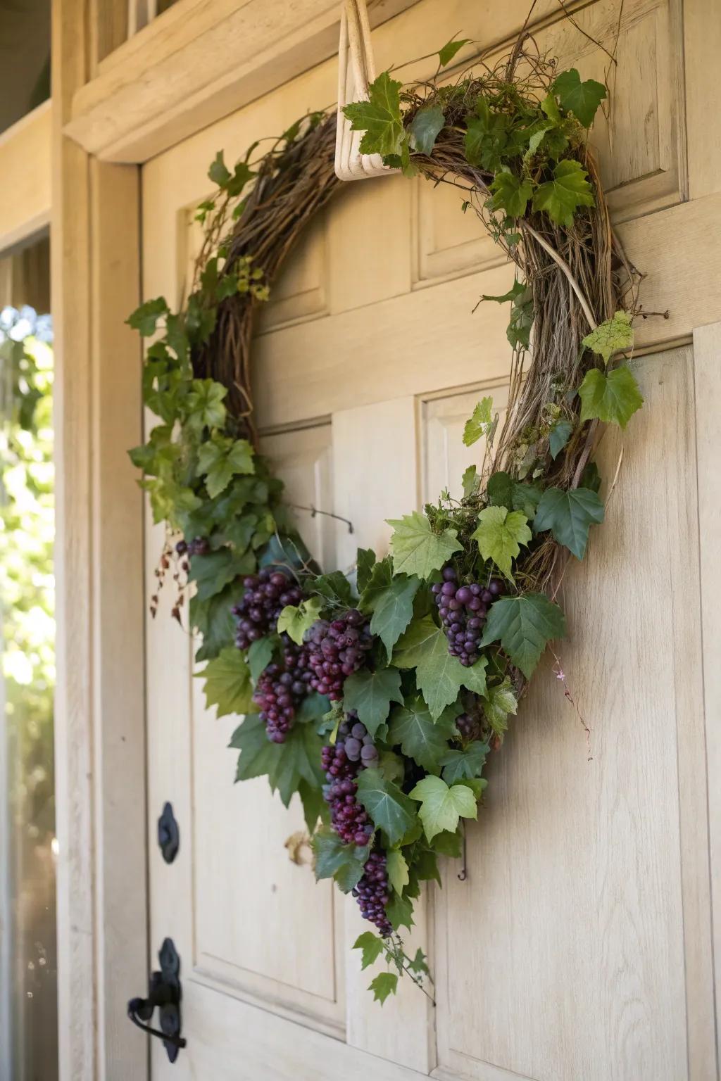 A grapevine heart wreath brings an earthy, natural touch to your decor.