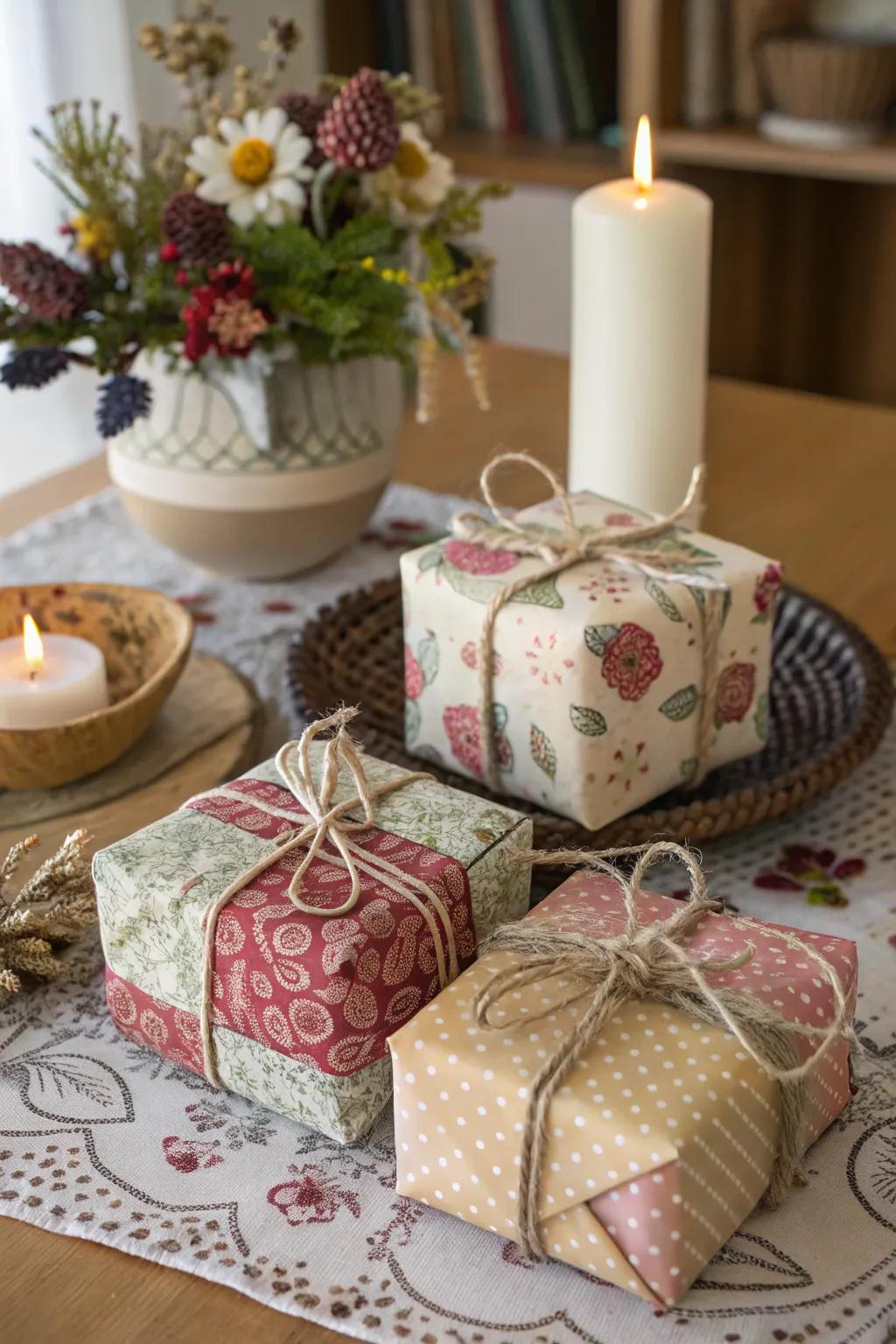 Include a personal touch through creative gift dressing.