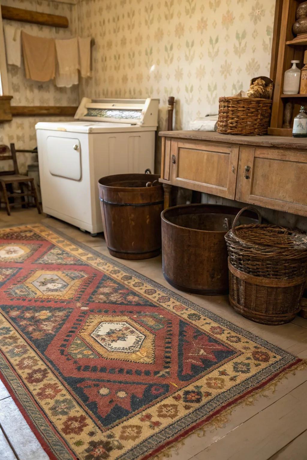 A vibrant time honored carpet that adds warmth and individual character.