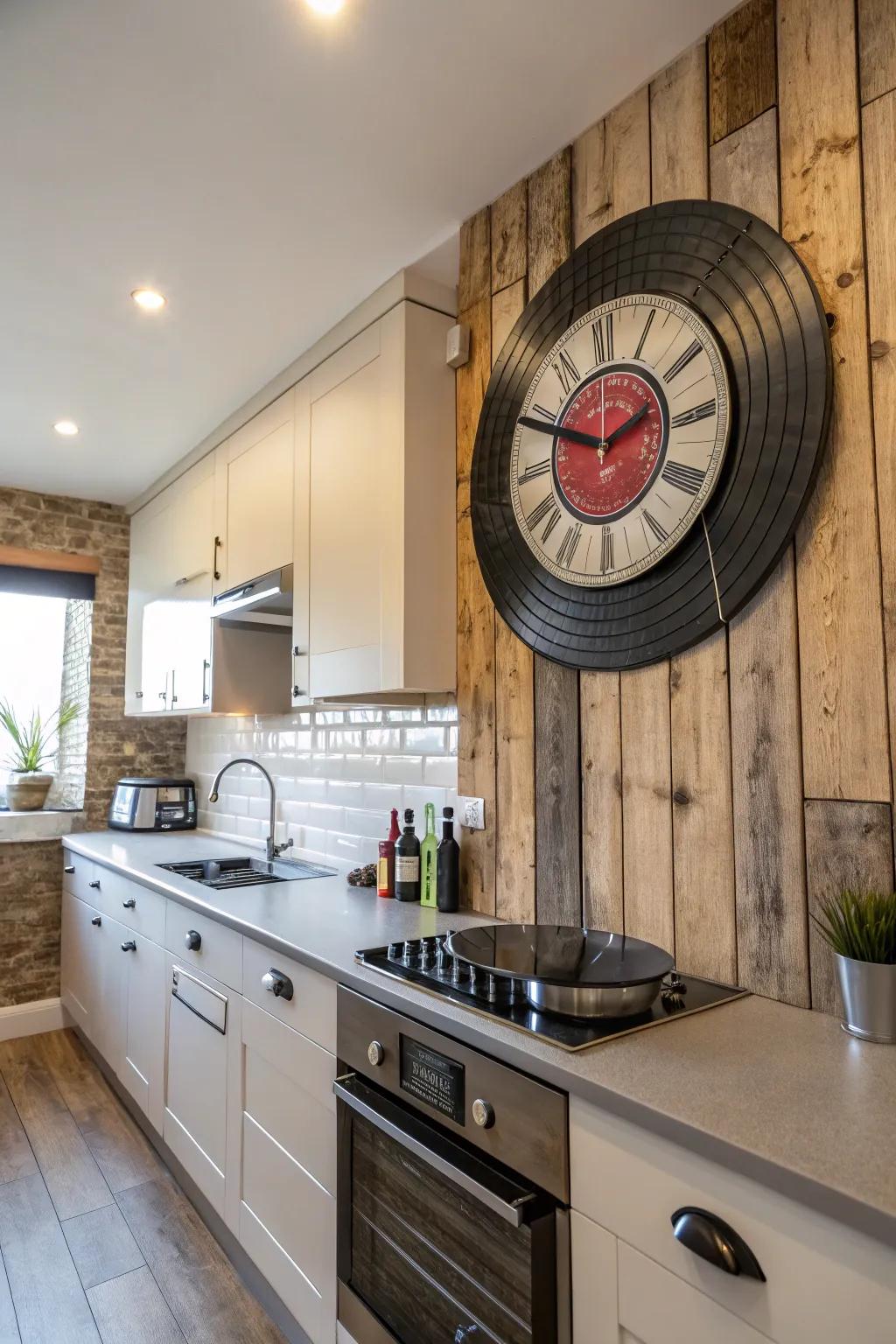 Transform vinyl records into functional and chic timepieces.