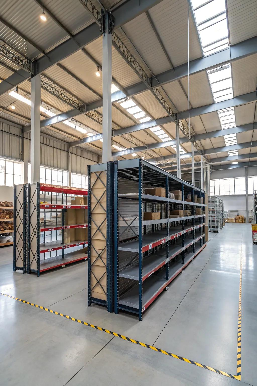 Sectional shelving systems offer scalability for growing storage needs.