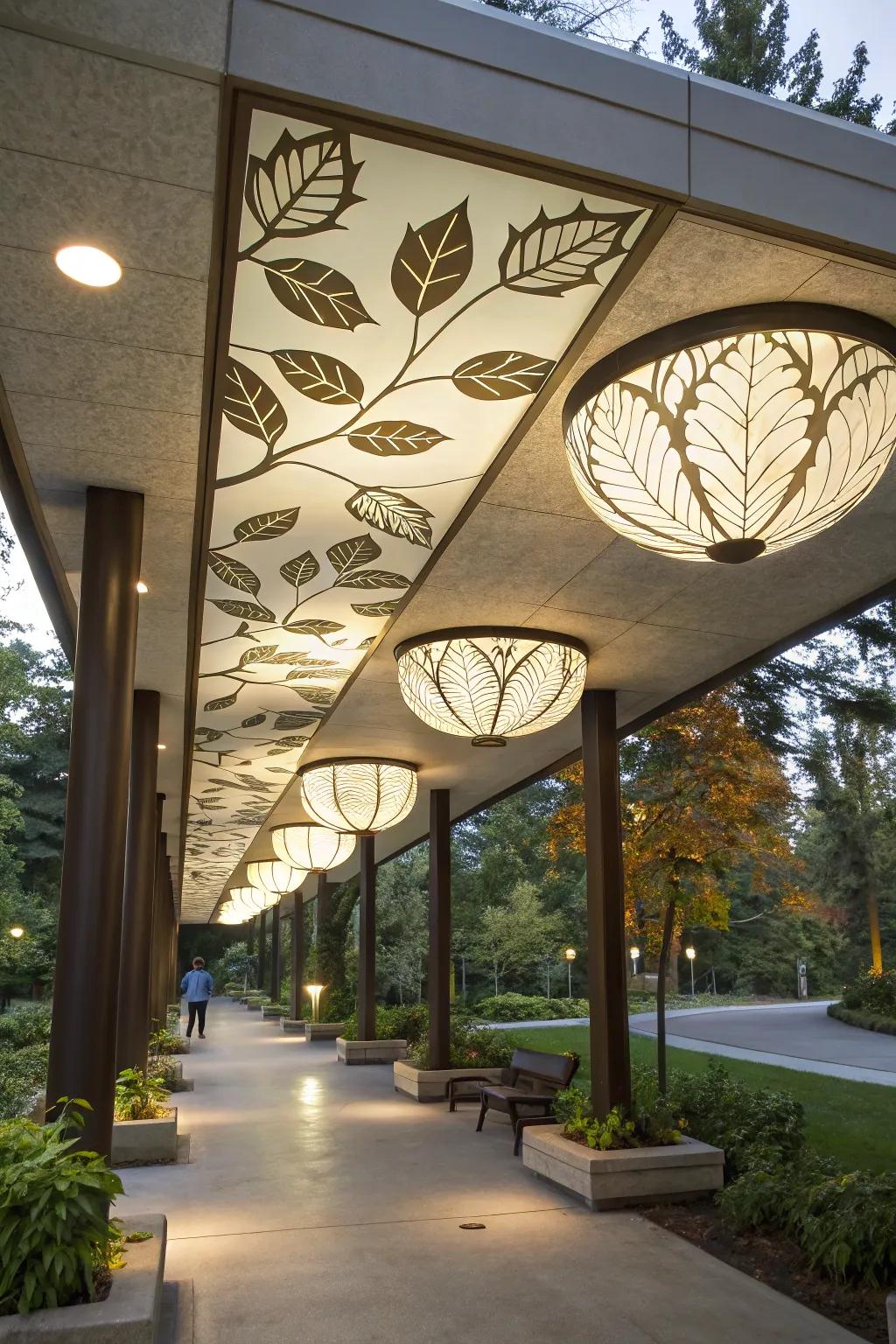 Nature-inspired lights blend seamlessly with the outdoor environment.